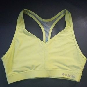 Yellow-lime Columbia sports bra